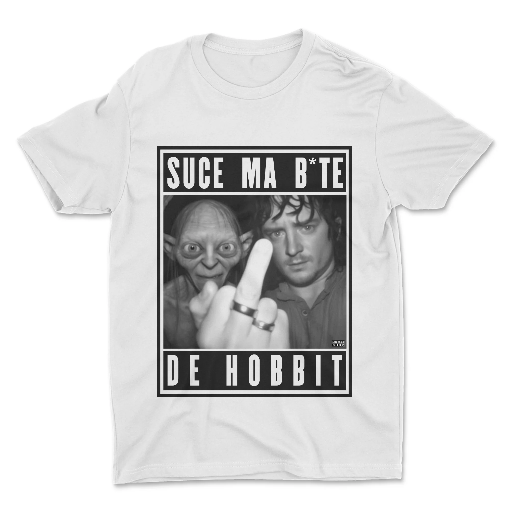 T-shirt - Suce ma b*te de hobbit (impression avant)